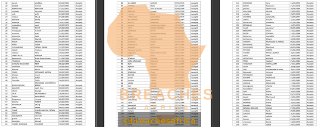 Sample of the leaked document