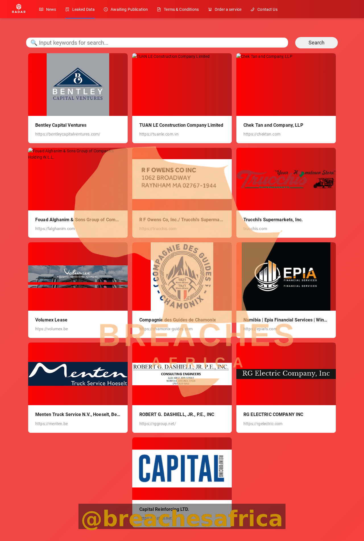 Epia Financial Services leak listing