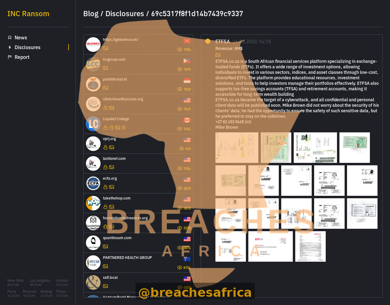 ETFSA leak listing