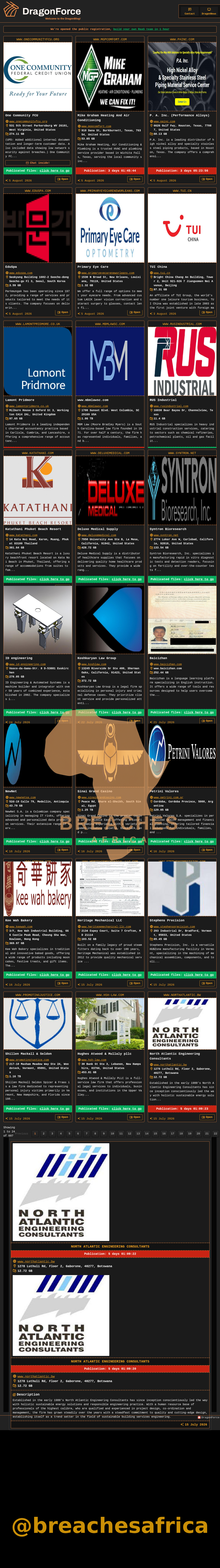 North Atlantic Engineering leak listing
